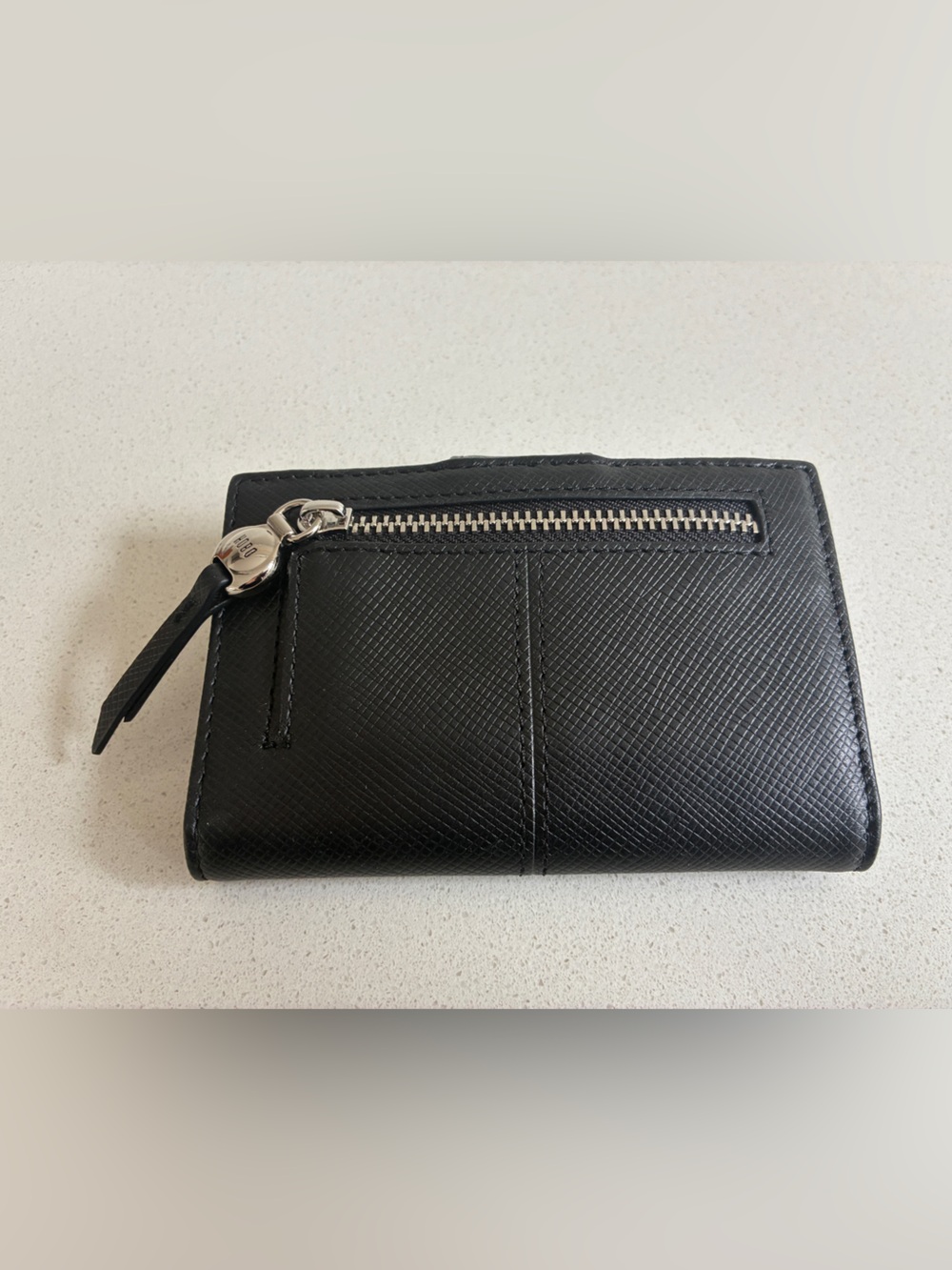 Hobo Essential Card Case Black Leather Snap Wallet - Picture 2 of 11